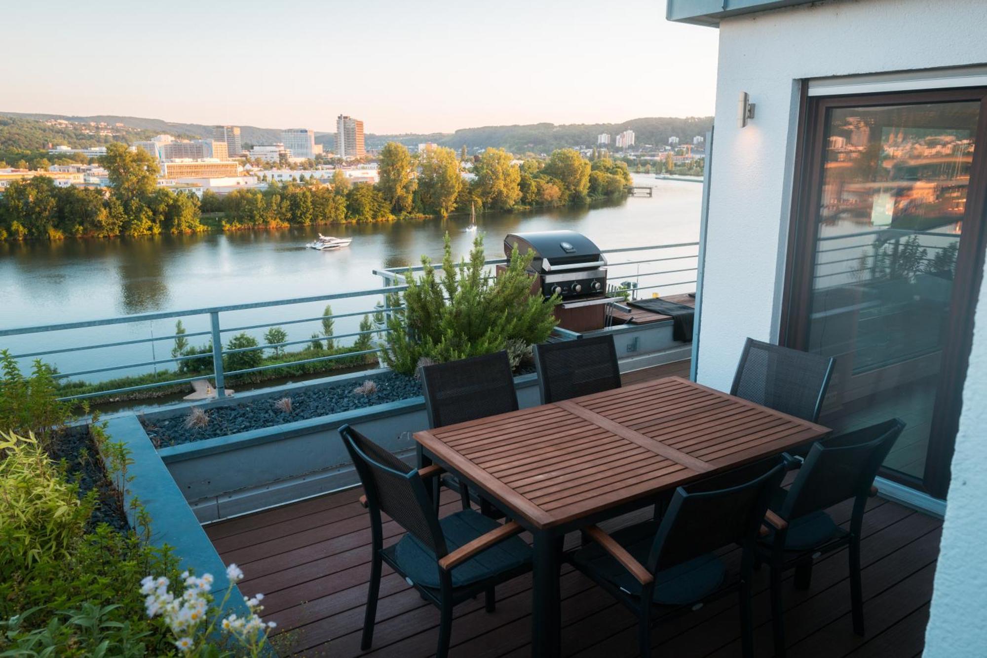 Penthouse Wohnung Mit Schoenem Moselblick In Metternich Koblencja Zewnętrze zdjęcie