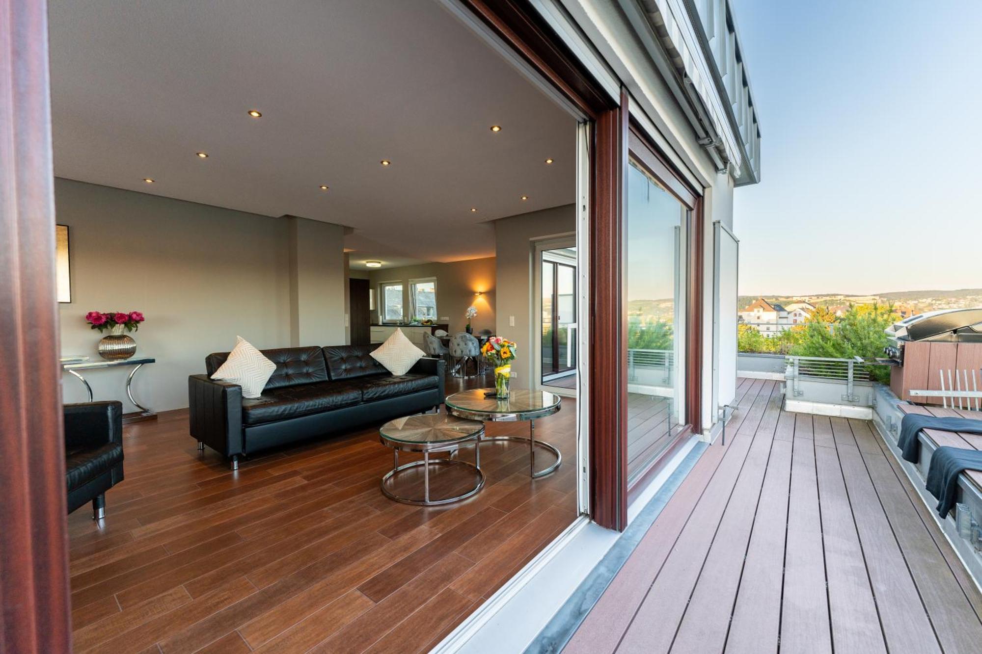 Penthouse Wohnung Mit Schoenem Moselblick In Metternich Koblencja Zewnętrze zdjęcie