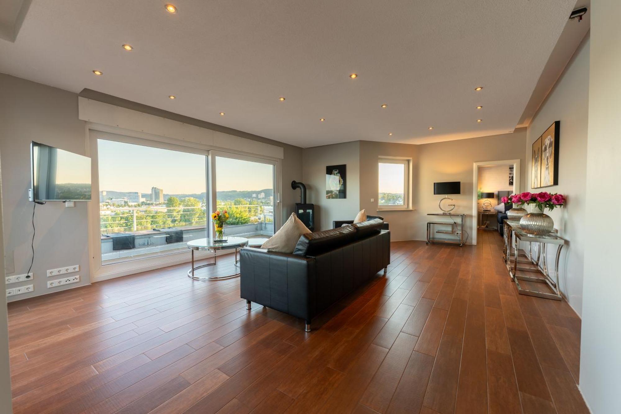 Penthouse Wohnung Mit Schoenem Moselblick In Metternich Koblencja Zewnętrze zdjęcie